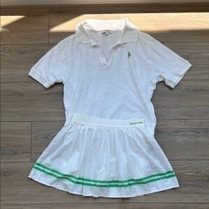 Sporty & Rich Tennis Skirt and Polo Medium